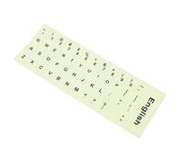 Housoutil Adesivi per Tastiera Laptop e Desktop Lettere Fluorescenti, Adesivo Facile da Usare e Resistente alla Deformazione, per Casa e Ufficio, Colore Khaki