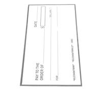 Housoutil Assegno Finto Gigante Riutilizzabile Dry Erase Bianco