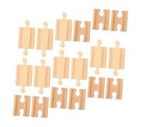 Housoutil Binari ferroviari in legno, resistenti, compatibili con le principali marche, superficie liscia, sicuri, facili da pulire per l'interazione dei genitori, 18 pezzi