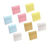 Housoutil Blocchetti Note Adesive in Carta Colori Pastello Linee Orizzontali 10 Pezzi per Ufficio Scuola Scrittura Liscia senza Tracce Stili multipli