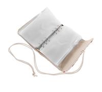 Housoutil Borsa Organizer per Ferri da Maglia Intercambiabili Rossa con 12 Tasche Trasparenti, Custodia Portatile per Ferri Circolari, Uncinetto e Accessori da Lavoro a Maglia, per Viaggio