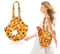 Housoutil Borsa per Trasporto di Polli in Tela Resistente Maniglia Robusta e Fori le Gambe, Set da 2 Pezzi, Trasportino Comodo per Galline e Pollame da Viaggio Outdoors