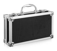 Housoutil Cassetta degli Attrezzi Portatile in Lega di Alluminio con Serratura Design ad Angolo Retto Imbottitura Antiurto Dimensioni 29X16X7 CM Valigetta Multifunzionale per