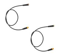Housoutil Cavo di Prolunga Elettrico 3 Pin Nero 2 Pezzi Connettore Stabile in Abs e Lega per Strisce LED Auto e Uso Domestico Outdoor