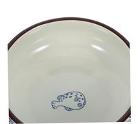 Housoutil Ceramic Brush Pen Wash Pot With Handpainted Sea Fish Motif Artistic Ink Dish For Chinese Calligraphy And Japanese Inkstone Painting Porcelain Ink Holder For Practice And Workspace