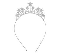 Housoutil Cerchietto Donna Elegante Strass Argento Decorazione Capelli Stelle per Feste Compleanno Fascia Capelli per Principessa Vestibilità Comoda per Tutte le Occasioni