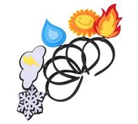 Housoutil Cerchietto in Feltro 5 Pezzi a Forma di Sole e Fiocco di Neve Accessori Chioma per Halloween e Feste Bambina e Ragazzi