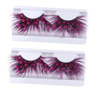 Housoutil Ciglia Finte Colorate Deluxe 2 Paia per Donna Leggere e Riutilizzabili per Feste e Costumi da Ballo Effetto Affascinante e Resistente