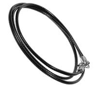 Housoutil Collana Corda Intrecciata Nera Cavo Collana Fai da Te con Chiusura Inossidabile per Creazione Gioielli Unisex Design Versatile e Comfortevole