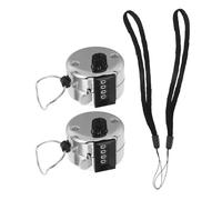 Housoutil Contatore Manuale a Clic in Metallo Portatile 2 Pezzi, Clicker Meccanico per Conteggio Persone e Sport, Contapunti Digitale Senza Batterie Adatto per Eventi e Fiere
