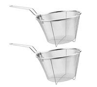 Housoutil Coppette Pasta Fritta Panna Individuale Argento Colino Setaccio Coni Rotondi Vassoio Accessori Da Cucina Cestini Torta Schiumarola Cestino: Pieghevole Mestolo Pentola