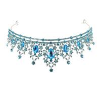 Housoutil Corona Nuziale Strass Vintage Barocca per Sposa, Tiara Leggera e Comoda per Matrimoni, Feste e Cerimonie, Copricapo da Principessa Elegante Cristalli Scintillanti