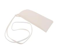 Housoutil Custodia per Occhiali da Sole in Pu Bianco con Cordino da Collo, Portatile e Comoda per Viaggio e Guida, Organizer Compatto per Donne