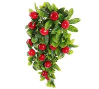 Housoutil Decorazione da Parete Tralcio di Frutta Artificiale Appesa in Plastica Foglie Verdi Finte Ornamento Sospeso per Festa Casa Balcone e Negozio Ciondolo Rustico Gancio per Porte