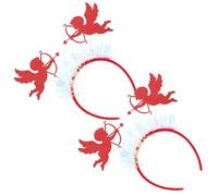 Housoutil Fasce per Chioma di San Coppia 2 Pezzi Rosse in Similpelle e Feltro Regolabili per Feste Matrimoni e Eventi Copricapo da Donna per Accessori di San