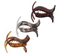 Housoutil Fermagli per Chioma da Donna 3 Pezzi Clip a Due Denti per Coda di Cavallo Alta e Chignon Semi-Raccolto Accessori Antiscivolo per Acconciature Raccolte Colori Leopardati Lucidi
