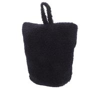 Housoutil Fermaporta Anticollisione in Peluche Nero Riempimento in Sabbia Fine, Fermaporta Portatile e Decorativo per Casa, Ufficio e Camere da Letto