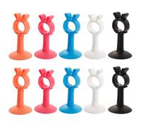 Housoutil Fermaporta in Silicone 10 Pezzi Senza Foratura Blocca Spifferi e Protegge Porte e Pareti per Viaggi e Uso Domestico