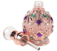 Housoutil Flacone Spray da Viaggio in Vetro 15 Ml Bottiglia Ricaricabile Portatile per Profumo Design a Sfera Color Oro Rosa Contenitore Compatto per Fragranze per Viaggi