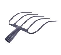 Housoutil Forca Agricola Portatile a 5 Denti in Acciaio Resistente Forchetta Multifunzionale per Letame Domestico e Manutenzione Prato Attrezzo da Giardinaggio per Uso Rurale