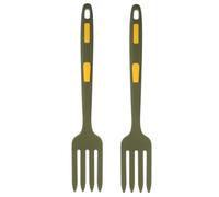 Housoutil Forchetta Ergonomica in Silicone Alimentare 2 Pezzi, Forchetta da Tavola Riutilizzabile per Uso Domestico, Utensile per Pasta e Cucina Manico Liscio e Presa Confortevole