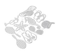 Housoutil Fustelle Metalliche per Artigianato Fustella in Acciaio Inossidabile Sfondo da Spiaggia Stampi per Creazione Biglietti e Decorazioni Fai da Te