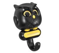 Housoutil Ganci Adesivi da Parete a Forma di Civetta in ABS Nero Ganci Piccoli Multifunzionali per Cappotti Borse e Chiavi senza Foratura per Decorare Camere e Ambienti Domestici