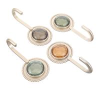 Housoutil Ganci Adesivi senza Traccia 4 Pezzi in Acciaio Resistente Strass Ganci da Parete per Asciugamani Cappotti e Porte Multiuso per Cucina e Bagno