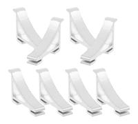 Housoutil Ganci Mensole Frigorifero Alluminio, 8PCS Clip per Ripiano del Congelatore, Argento Ganci per Frigorifero, Ganci Congelatore, Cucina Ganci Congelatore