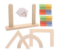 Housoutil Gioco Cognitivo di Memoria per Anziani Clip, Legno e Plastica | Abbinamento Forme ad Alto Contrasto, Allenamento della Motricità Fine, Manuale di Supporto Allegato