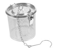 Housoutil Infusore per Zuppa Cestello Portafiltri in Acciaio Inox, Cesto per Condimento Catena e Gancio per Cucina Domestica Stile Casuale