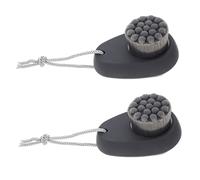 Housoutil Kit Di Spazzole Per La Pulizia Del Viso Spazzola Esfoliante in Silicone Morbido Per Un Massaggio Delicato Nero 2 Pezzi