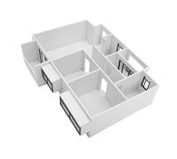 Housoutil Kit Modellino Appartamento 1:25 Foglio Espanso Pvc e Acrilico, Esperienza Realistica e Supporto Attività Educative Interattive per Artigianato e Progettazione