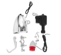 Housoutil Lampada Bici Anteriore e Posteriore 6v 3w Dinamo, Plastica | Kit Completo Morsetto in Ferro e Cavi, Alimentazione a Frizione, senza Pile, Pronto al Montaggio