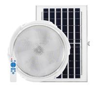 Housoutil Lampada da Soffitto Solare 200W Plafoniera LED Telecomando per Uso Domestico e Cortile Design Semplice e Luce Efficiente