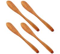 Housoutil Legno di Formaggio del Burro del Burro Coltello: 4Pcs Spreader della Crema di Pasta di Pasta di Legno per La Cucina- Piccoli della Spatola Set- Inceppamento di
