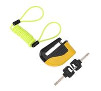 Housoutil Lucchetto Allarme per Bicicletta e Moto, Acciaio e Plastica, Facile da Trasportare, 2 Chiavi Incluse, Blocca Disco Antifurto Giallo per Sicurezza in Strada Colore Colore Casuale