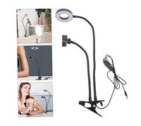 Housoutil Luce a Anello Led Per Videoconferenza Luce Di Riempimento Per Trucco Clip Multiuso Per Computer e Telefono Modalità Di Illuminazione Della Luminosità