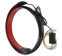 Housoutil Luce LED per Spoiler Auto, Barra Stop Posteriore, 120 CM | Nero, ABS e Rame Colla Flessibile, Effetto Avviso Intenso, Installazione Semplice per Auto