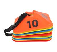 Housoutil Marcatori a Disco Quadrati Numerati 1-10, Coni a Disco per Allenamento Calcio e Basket, Set da 10 Pezzi Portatile per Esercizi su Campi Indoor e Outdoor