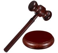 Housoutil Martello da giudizio in legno, pratico martello per aste e riunioni, pratico battente in legno sicuro, suono chiaro per tribunale, avvocati, giochi di ruolo e