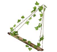 Housoutil Mensola da Parete Sospesa in Legno Vite LED a Forma di Edera Artificiale Verde, Robusta senza Odore, per Decorazioni di Spazi Abitativi e Patio