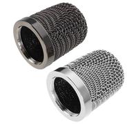 Housoutil Metallo per Microfono con Testina Sfera Sostituzione per Microfono Portatile Copertura Design Anti-schizzi per Uso Ktv e Studio