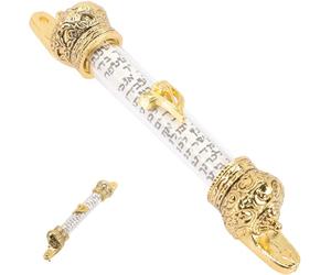 Housoutil Mezuzah Ebraica in Metallo per Porta Rotolo Compatto 11,5 CM per Oggetti Religiosi Ebraici e Cabala Ebraica Accessori