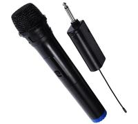 Housoutil Microfono Wireless Portatile Nero per Ktv e Canto All'aperto | Corpo in Plastica, Risposta 100 Hz-20 Khz, Potenza Nominale 0, 3 W, Ingresso 3 V