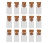 Housoutil Mini Bottiglie di Vetro Tappo Morbido in Sughero 1 Ml 100 Pezzi, Contenitori Ermetici per Barattoli degli Incantesimi e Decorazioni Natalizie Fai da Te