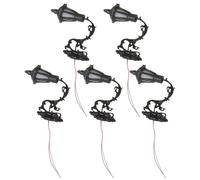 Housoutil Mini lanterne da parete, 5 pezzi luci per casa delle bambole, lampione da esterno per modellismo ferroviario scala 1:25 lampione da esterno per montaggio a parete, tensione 12 V