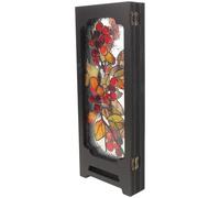 Housoutil Mini Paravento Pieghevole Decorativo Asiatico da Scrivania, Divisorio Orientale Classico in Stile Cinese, Arredamento Artistico per Casa e Ufficio, Centrotavola Versatile per