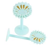 Housoutil Mini Ventilatore Vintage in Plastica 2 Pezzi per Arredamento Casa Bambole Design Portatile per Festa Estiva e Decorazione Casa delle Bambole