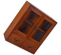 Housoutil Mobiletto Vintage in Legno Multi-strato di Cassetti, Ampio Spazio di Stoccaggio e Facile Accesso, per Esposizione di Collezioni e Uso Domestico
